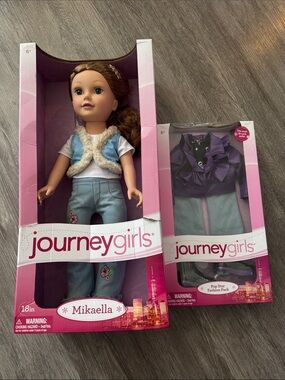 Journey Girls Mikaella 18in Doll with Pink and Blue Outfit